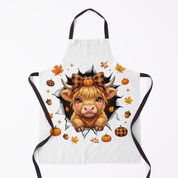 Item preview, Cute Highland Cow Fall Autumn Buffalo Plaid Bow Pumpkin designed and sold by raedattia.