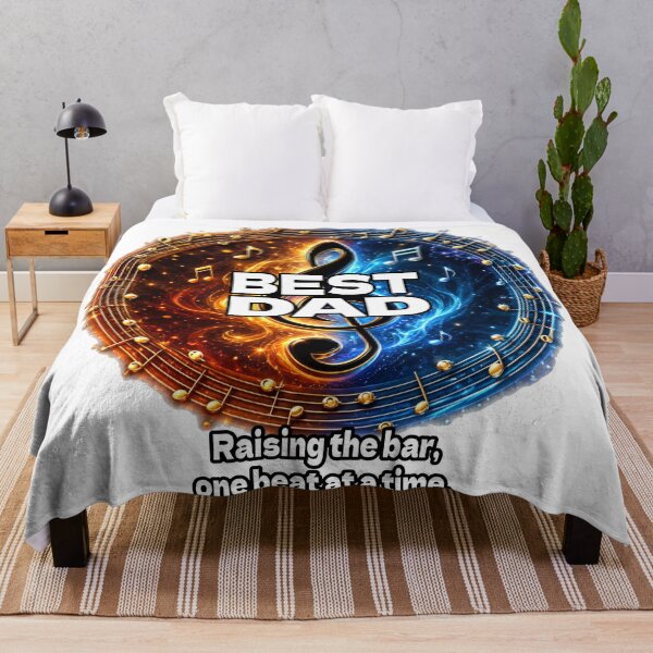 Item preview, Best Dad Music Lover – Piano Treble Clef Fire & Ice | Raising the Bar One Beat at a Time | Father's Day Gift designed and sold by A-T-H.