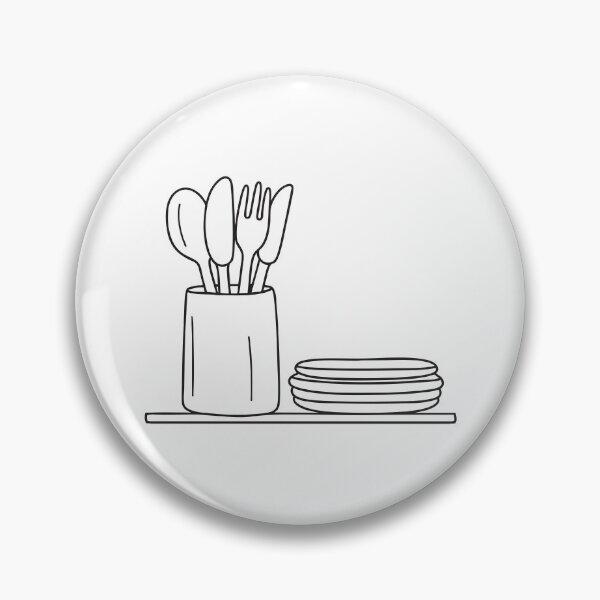 Item preview, Cutlery standing in a holder next to a dish drainer designed and sold by rasagamastore.