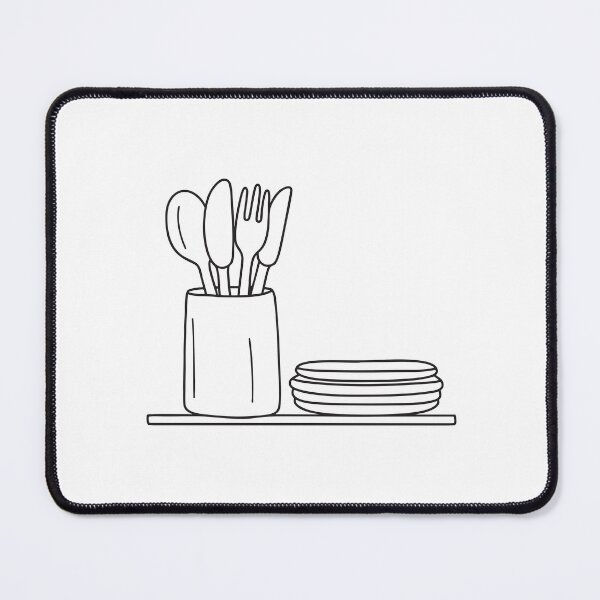 Item preview, Cutlery standing in a holder next to a dish drainer designed and sold by rasagamastore.