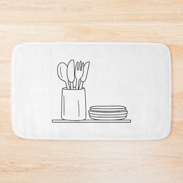 Item preview, Cutlery standing in a holder next to a dish drainer designed and sold by rasagamastore.