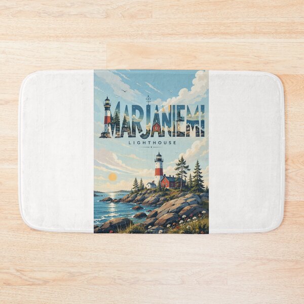 Item preview, Marjaniemi Lighthouse Rocky Coast Finland Baltic Sea Landmark designed and sold by Places On Earth.