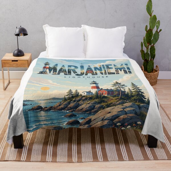 Item preview, Marjaniemi Lighthouse Rocky Coast Finland Baltic Sea Landmark designed and sold by Places On Earth.