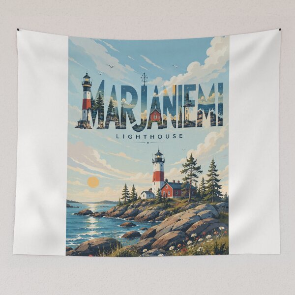 Item preview, Marjaniemi Lighthouse Rocky Coast Finland Baltic Sea Landmark designed and sold by Places On Earth.