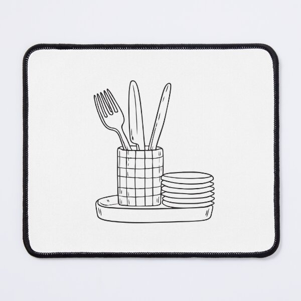 Item preview, A utensil jar with forks and knives beside a drying rack designed and sold by rasagamastore.