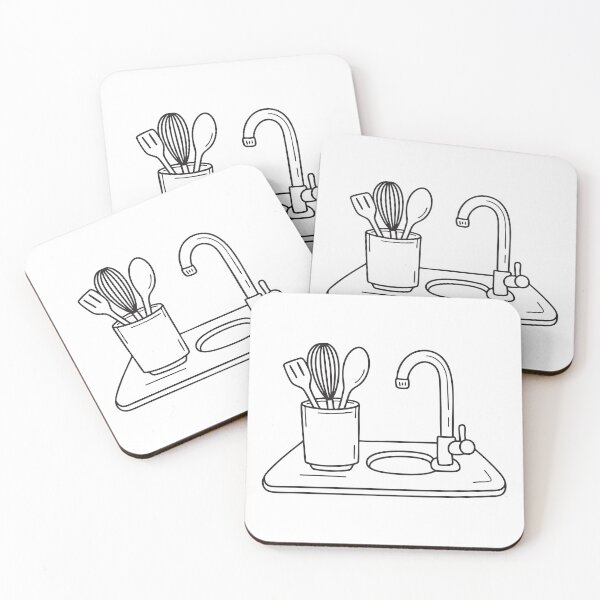 Item preview, A kitchen utensil holder sitting near the basin designed and sold by rasagamastore.