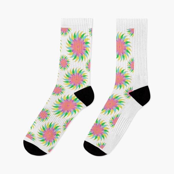 Item preview, Colorful Geometric Floral Seamless Pattern with Abstract Spiral Flowers on White Background, Vibrant Decorative Vector Style designed and sold by AjjimaJKM.