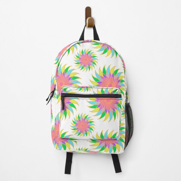 Item preview, Colorful Geometric Floral Seamless Pattern with Abstract Spiral Flowers on White Background, Vibrant Decorative Vector Style designed and sold by AjjimaJKM.