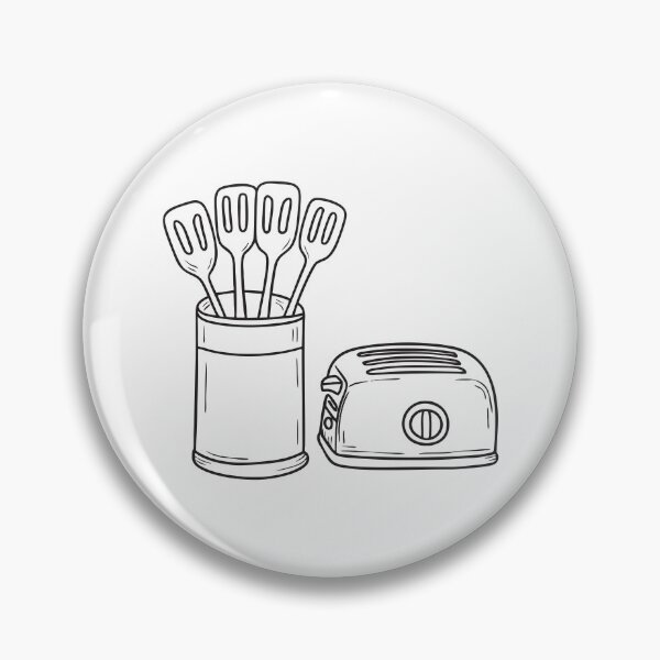 Item preview, Tongs sticking out from a utensil jar near a toaster designed and sold by rasagamastore.