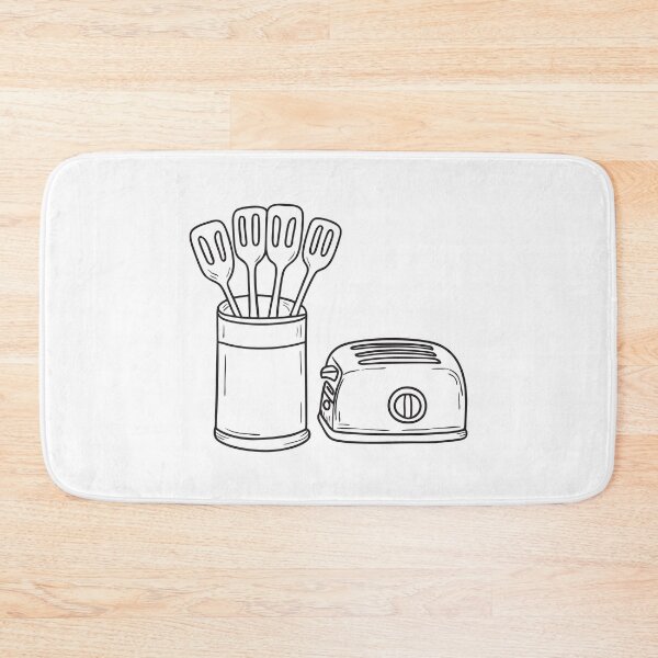 Item preview, Tongs sticking out from a utensil jar near a toaster designed and sold by rasagamastore.