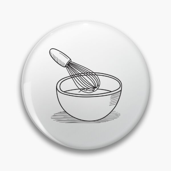 Item preview, A whisk placed gently on top of a mixing bowl designed and sold by rasagamastore.