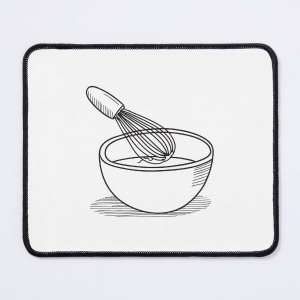 Item preview, A whisk placed gently on top of a mixing bowl designed and sold by rasagamastore.