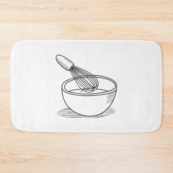 Item preview, A whisk placed gently on top of a mixing bowl designed and sold by rasagamastore.