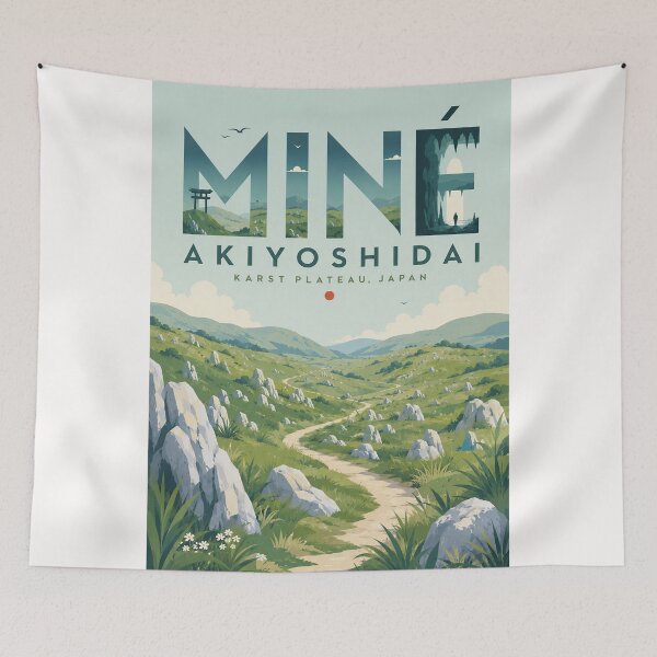 Item preview, Mine Akiyoshidai Karst Plateau Yamaguchi Japan Scenic Landscape designed and sold by Places On Earth.