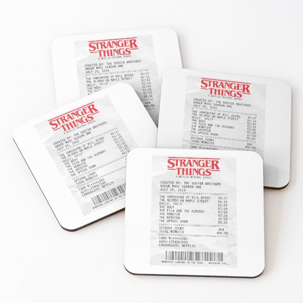 Item preview, Stranger Things Receipt Design designed and sold by HuesMeows.