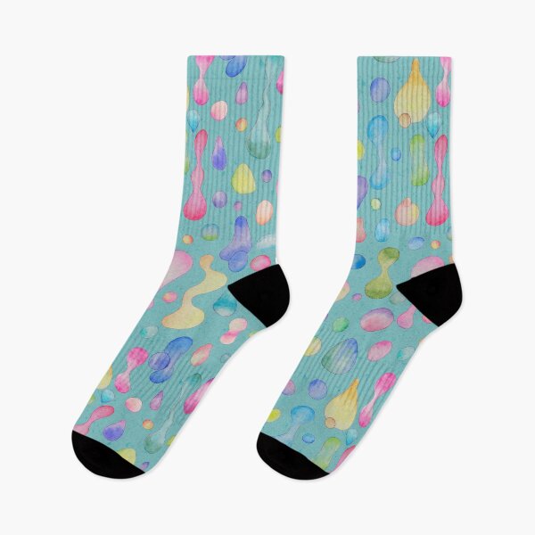 Item preview, Molten Magic! Watercolor Lava Blobs Seamless Pattern in Mint Green designed and sold by Sukilopi.