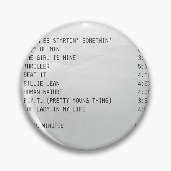 Item preview, Michael Jackson Thriller album receipt designed and sold by HuesMeows.