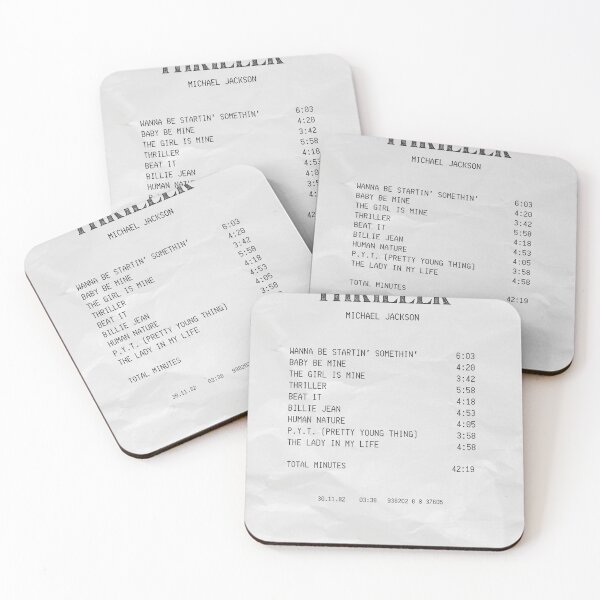 Item preview, Michael Jackson Thriller album receipt designed and sold by HuesMeows.