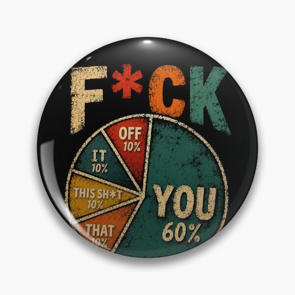 Item preview, F*ck Off It This Sh*t That You Profanity Pie Chart Adult Humor designed and sold by RetroMini2026.