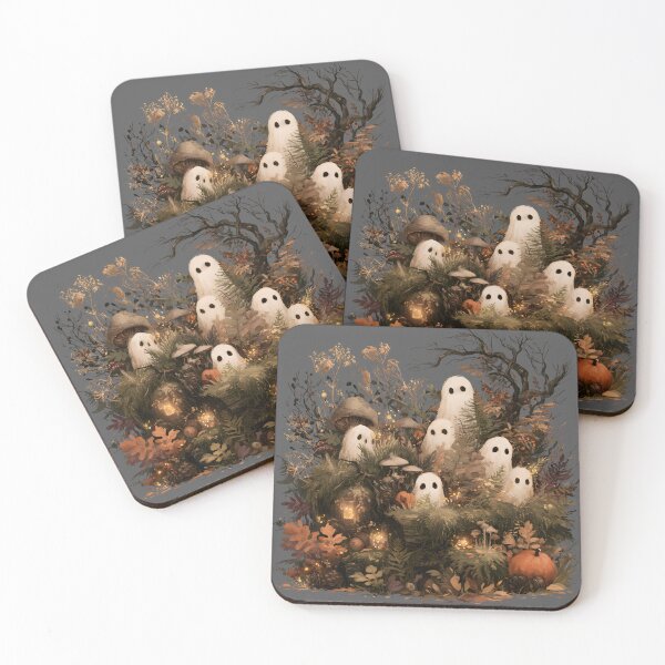 Item preview, Forest Spirits Gathering – Cozy Cottagecore Ghosts Halloween Storybook Illustration designed and sold by KAM-KAM-STORE.