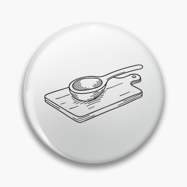 Item preview, A wooden spoon set down on a chopping board designed and sold by rasagamastore.