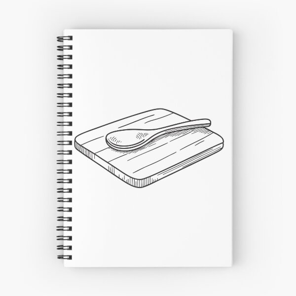 Item preview, A cooking spoon placed on top of a cutting board designed and sold by rasagamastore.