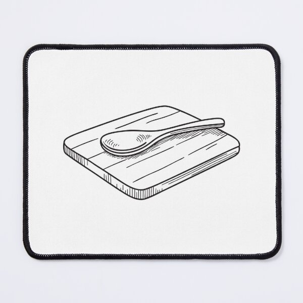 Item preview, A cooking spoon placed on top of a cutting board designed and sold by rasagamastore.