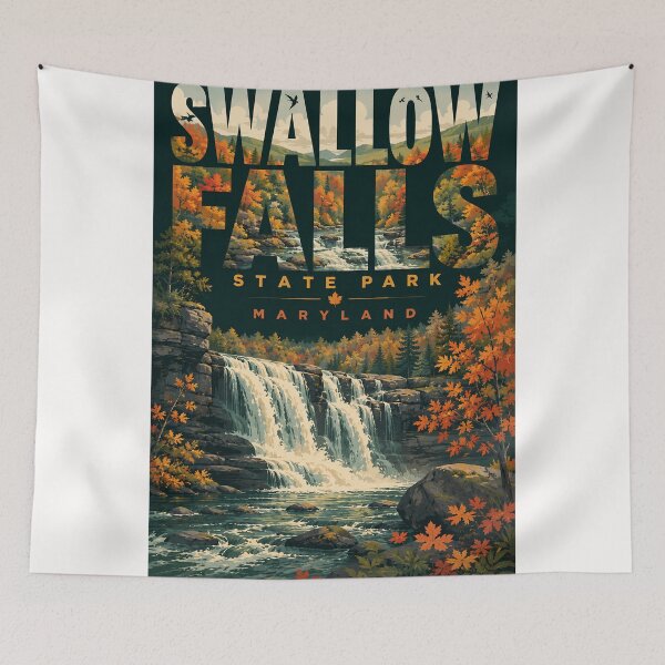 Item preview, Swallow Falls State Park Garrett County Maryland Waterfall designed and sold by Places On Earth.