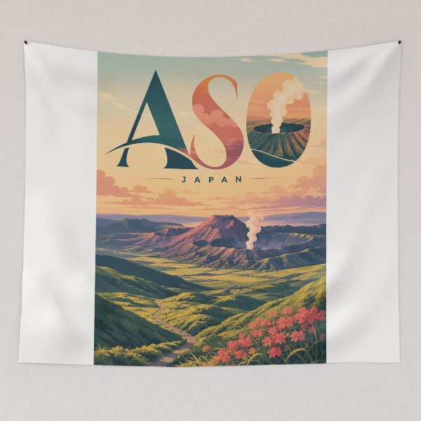 Item preview, Mount Aso Kumamoto Kyushu Japan Volcanic Caldera designed and sold by Places On Earth.