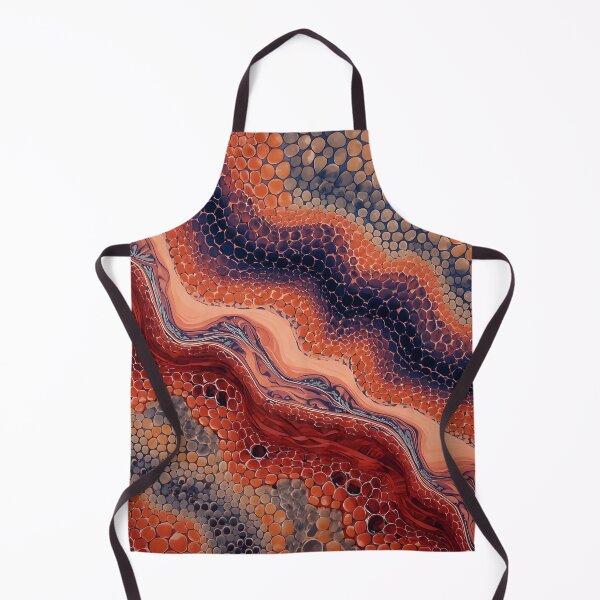 Item preview, Terracotta Peach River Fluid Cellular Acrylic Pour Art designed and sold by GrinGalore.
