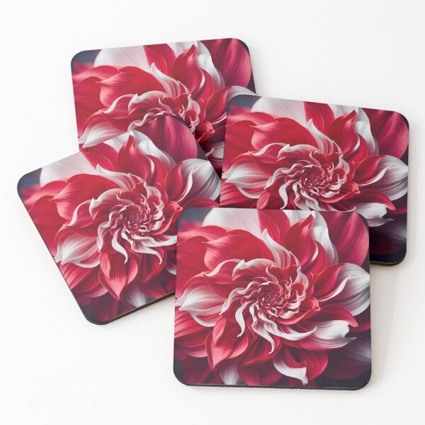 Item preview, Vibrant Red and White Flower designed and sold by Vicky Brago-Mitchell®.