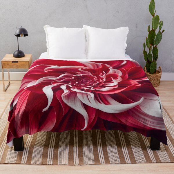 Item preview, Vibrant Red and White Flower designed and sold by Vicky Brago-Mitchell®.