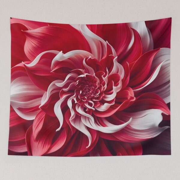 Item preview, Vibrant Red and White Flower designed and sold by Vicky Brago-Mitchell®.