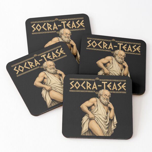 Item preview, Socra-Tease Funny Philosophy Socrates Lifting Toga designed and sold by RockFireMerch.