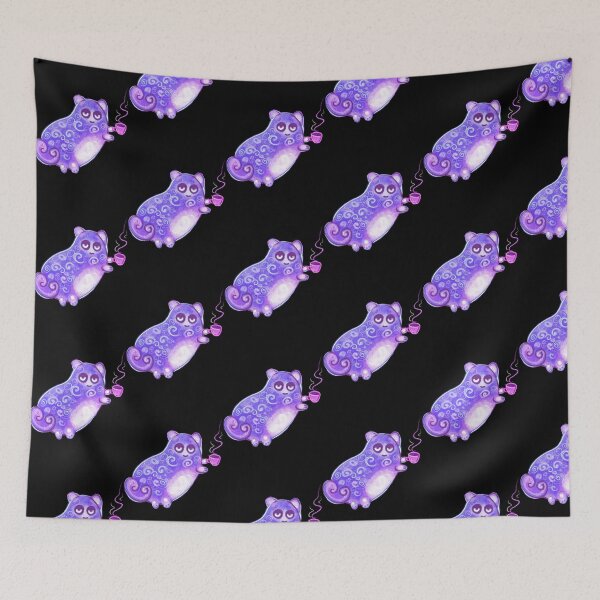 Item preview, Funny Cat Cute Cosmic Purple Kitten Smoking Pipe Design designed and sold by vmohyleiet.