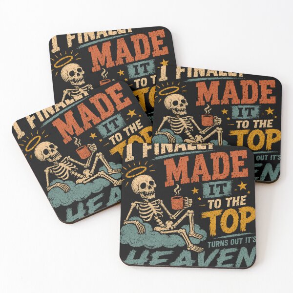 Item preview, I Finally Made It To The Top Turns Out It's Heaven Afterlife Humor Achievement designed and sold by RetroMini2026.