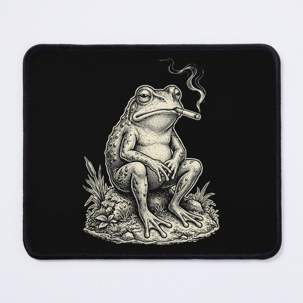 Item preview, Vintage Smoking Frog Wildlife designed and sold by dudelinart.