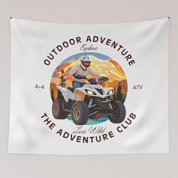 Item preview, ATV Adventure Club | Retro Off-Road Vintage T-Shirt Design designed and sold by Spirit of Siam.