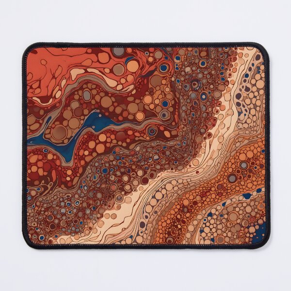 Item preview, Earth Tone Pebble River Fluid Cellular Abstract Art designed and sold by GrinGalore.