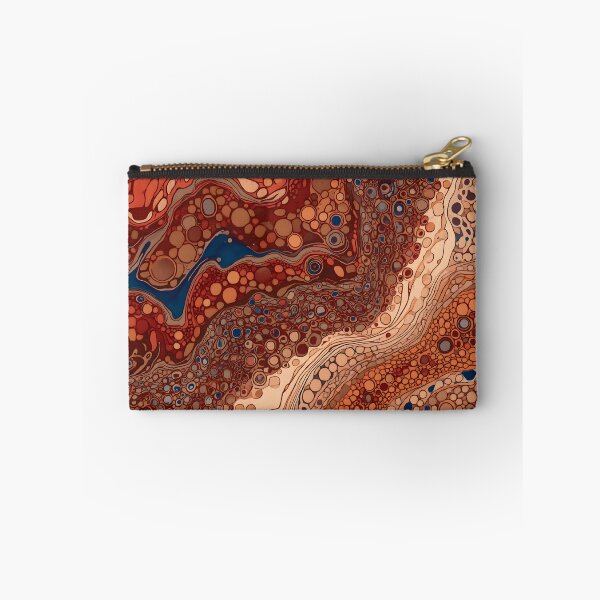 Item preview, Earth Tone Pebble River Fluid Cellular Abstract Art designed and sold by GrinGalore.