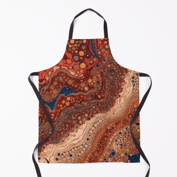 Item preview, Earth Tone Pebble River Fluid Cellular Abstract Art designed and sold by GrinGalore.