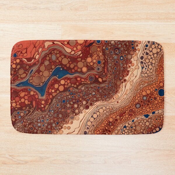 Item preview, Earth Tone Pebble River Fluid Cellular Abstract Art designed and sold by GrinGalore.