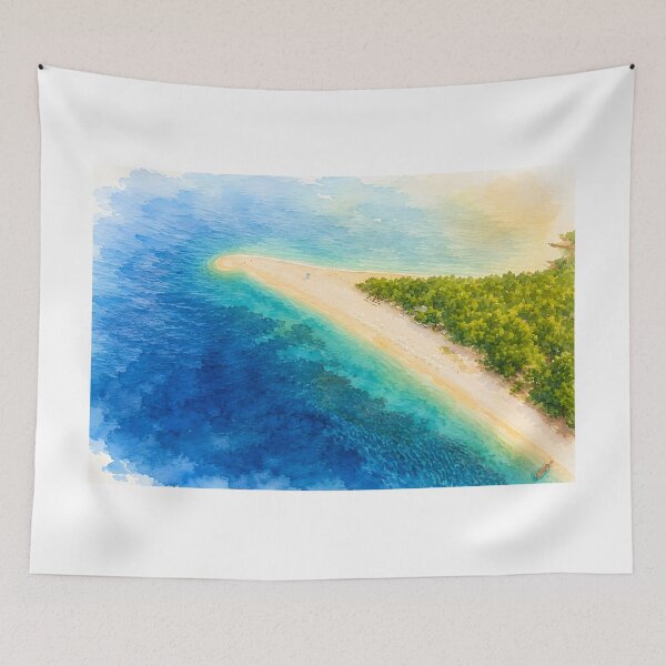 Item preview, Zlatni Rat Beach (Brač Island) designed and sold by HOMETOWN86.