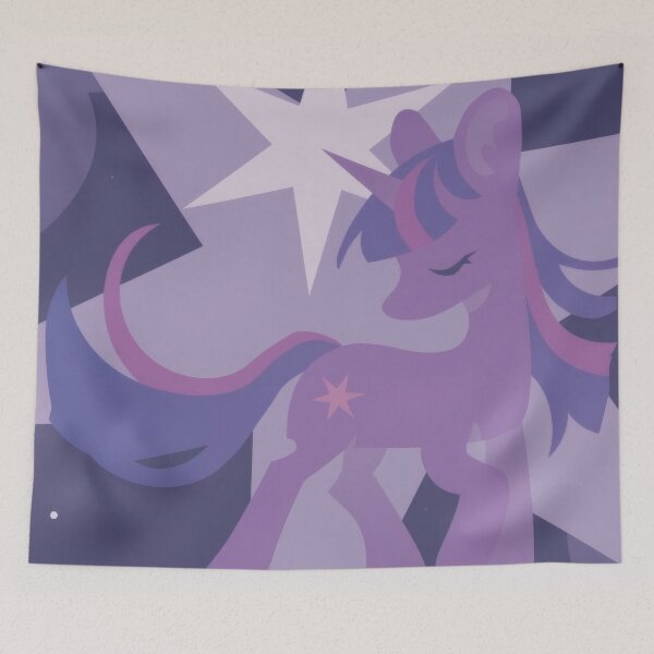 Item preview, Magical Purple Unicorn Starry Night - Minimalist Vector Pony Art designed and sold by Billy Morfo™.