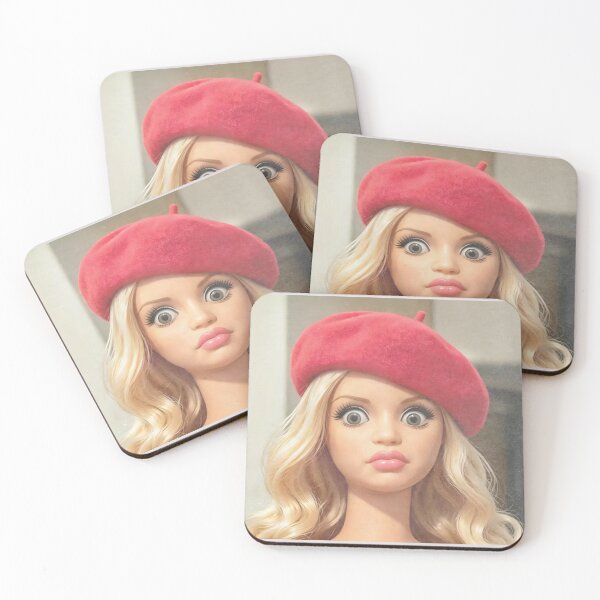 Item preview, Funny Shocked Blonde Doll Red Beret Disgusted Meme designed and sold by Devilians92.