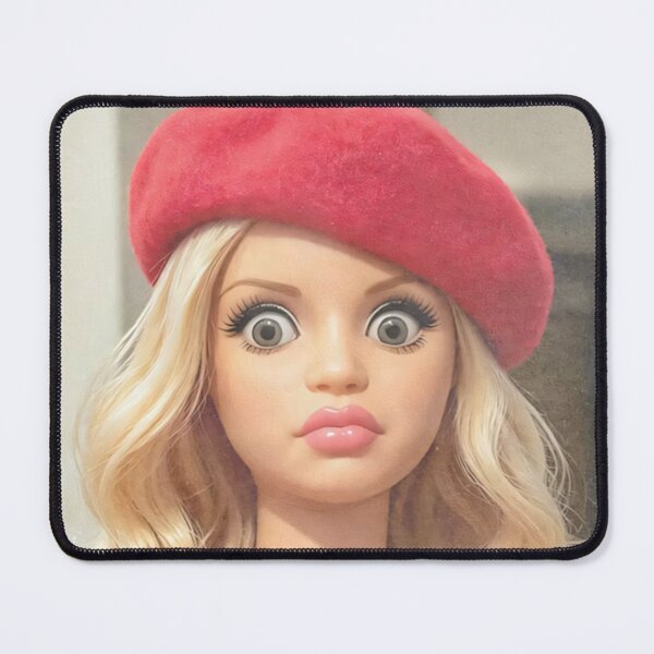 Item preview, Funny Shocked Blonde Doll Red Beret Disgusted Meme designed and sold by Devilians92.