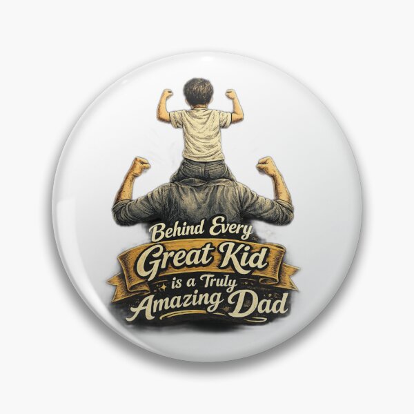 Item preview, Behind Every Great Kid is a Truly Amazing Dad  designed and sold by LaylaArtStudio.