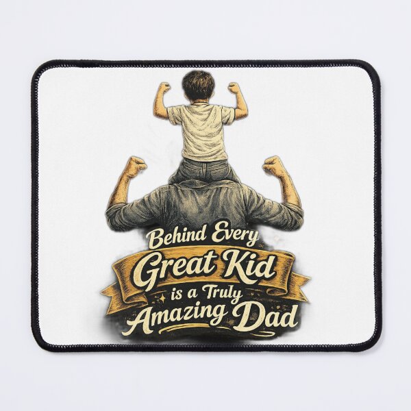 Item preview, Behind Every Great Kid is a Truly Amazing Dad designed and sold by LaylaArtStudio.