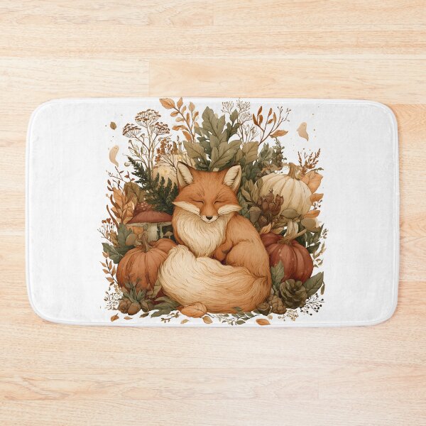 Item preview, Sleeping Autumn Fox – Cozy Cottagecore Halloween Storybook Illustration designed and sold by KAM-KAM-STORE.