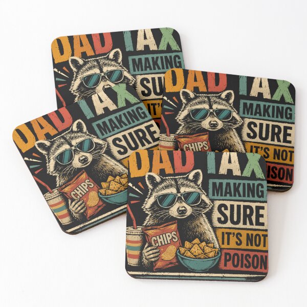 Item preview, Dad Tax Making Sure It's Not Poison Father Raccoon Humor Gift designed and sold by RetroMini2026.